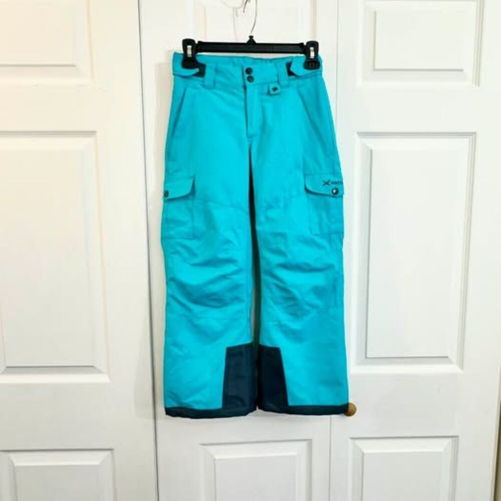 Arctix Youth Size Small Teal Cargo Ski Snow Pants